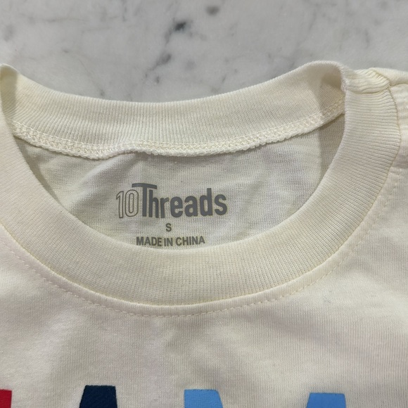 10 Threads MAMA 4th Of July Red Blue Print Short Sleeve T-Shirt - Picture 3 of 7